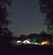 Camping under the stars