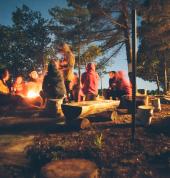 Round the camp fire