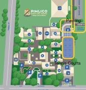 Tennis Court Location and Parking