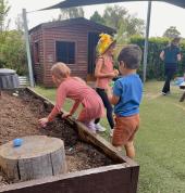 Lakeside Creative Minds Gardening activities with the children