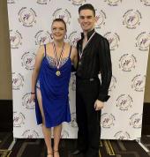 Aaron and Leah winning the C Grade Latin competition