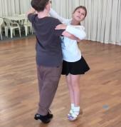 Lukas and Anna practicing their Waltz