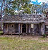 Olden day slab hut with a surprise inside!