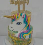 Unicorn themed cake