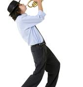 Boy playing trumpet