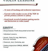EXPERIENCED VIOLIN TEACHER FREE TRIAL LESSONS 專業小提琴教師 免費試堂 Hurstville Violin Classes & Lessons 2_small