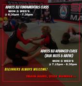SMA - Adults BJJ Fundamentals & Advanced Class