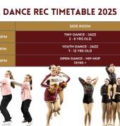 Rec Timetable 2025