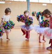 Pom-Poms are so much fun in Miss Karen's classes