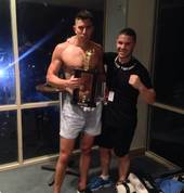 One of our kickboxers' Maz and coach and owner Nick Ariel