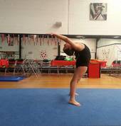 working our back bends for walkover preparation