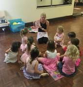 Story time during Tiny Tots