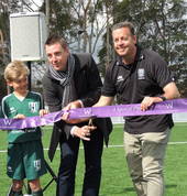 Mayor, opening of Melwood All-Weather Fields 15 August 2015