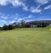 18th green and clubhouse