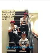 Boys only hiphop class On Friday evening.