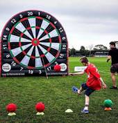 Velcro Dartboard with soccer, NRL or tennis balls