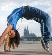 Girl dance bridge