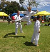 Action shot at a primary school Fete