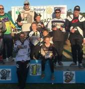 Winners podium at Frankston