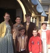 Some of our actors on set for A Place to Call Home.