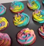rainbow cupcakes, kids party cupcakes