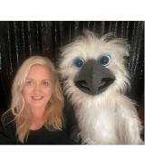 Kirsten and Chloe the Cockatoo