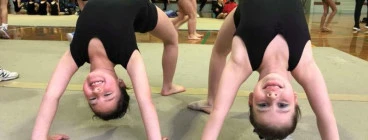 Upside down Rhythmic Gymnastics fun