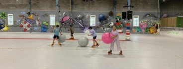 General skating sessions are well lit and can include everyone’s favourite big balls!