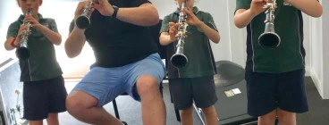Nic Jeffries and the JAM Clarinet Crew