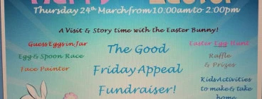 A fun day is expected... Easter bunny will come visit and even sit and listen to a story.  He will then race you in the egg & spoon race then have a play on the equipment. Then before he says goodbye he'll organise the egg hunt. There will be lots of othe