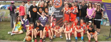 Raptors competing in the Cancer Council Relay for Life