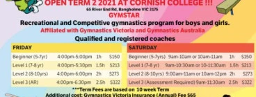 ASPISTARS GYMNASTICS CLUB ( CORNISH COLLEGE LOCATION ) Bangholme 1