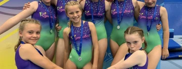 Rutherford Team Gym competition girls. Gymnasts in the hunter region. Gymnastics tumbling classes
