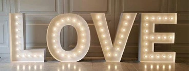 We have a range of light up marquee numbers and words