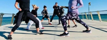 Karate during Covid on Seaford beach