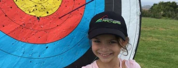 Young Amelie happy with her shooting