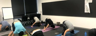 Staff Doing Corporate Yoga