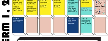 TERM 1 TIMETABLE 2018