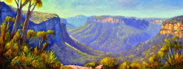 Govetts Leap Lookout, Oil on linen