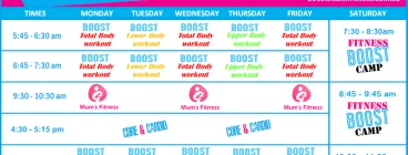 2016 Spring / Summer Group Fitness Timetable