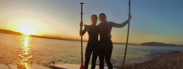 Stand up paddle board lessons with Surf the Bay Surf School