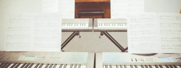 Inside our group keyboard studio