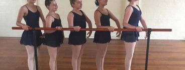 Here are the Pre Inter/ Inter Ballet students before class.