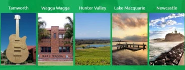 We operate in the Hunter Valley, Dubbo, Lismore, Tamworth, and Wagga Wagga regions of NSW