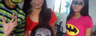 Kids halloween face painting