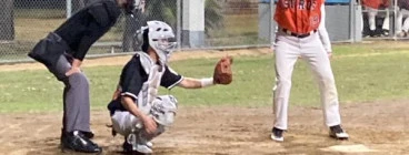 Catcher ready to receive, batter ready