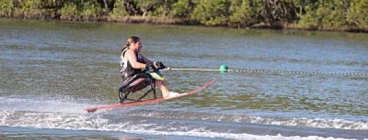 Belinda skiing on wark ski