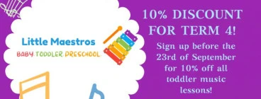 Special Offer! 10% discount for term 4, 2022.