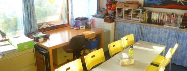 The middle level of the studio