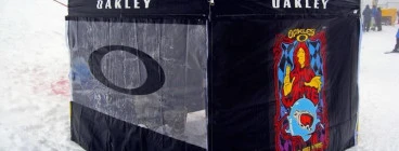 Pop up marquees with printed walls